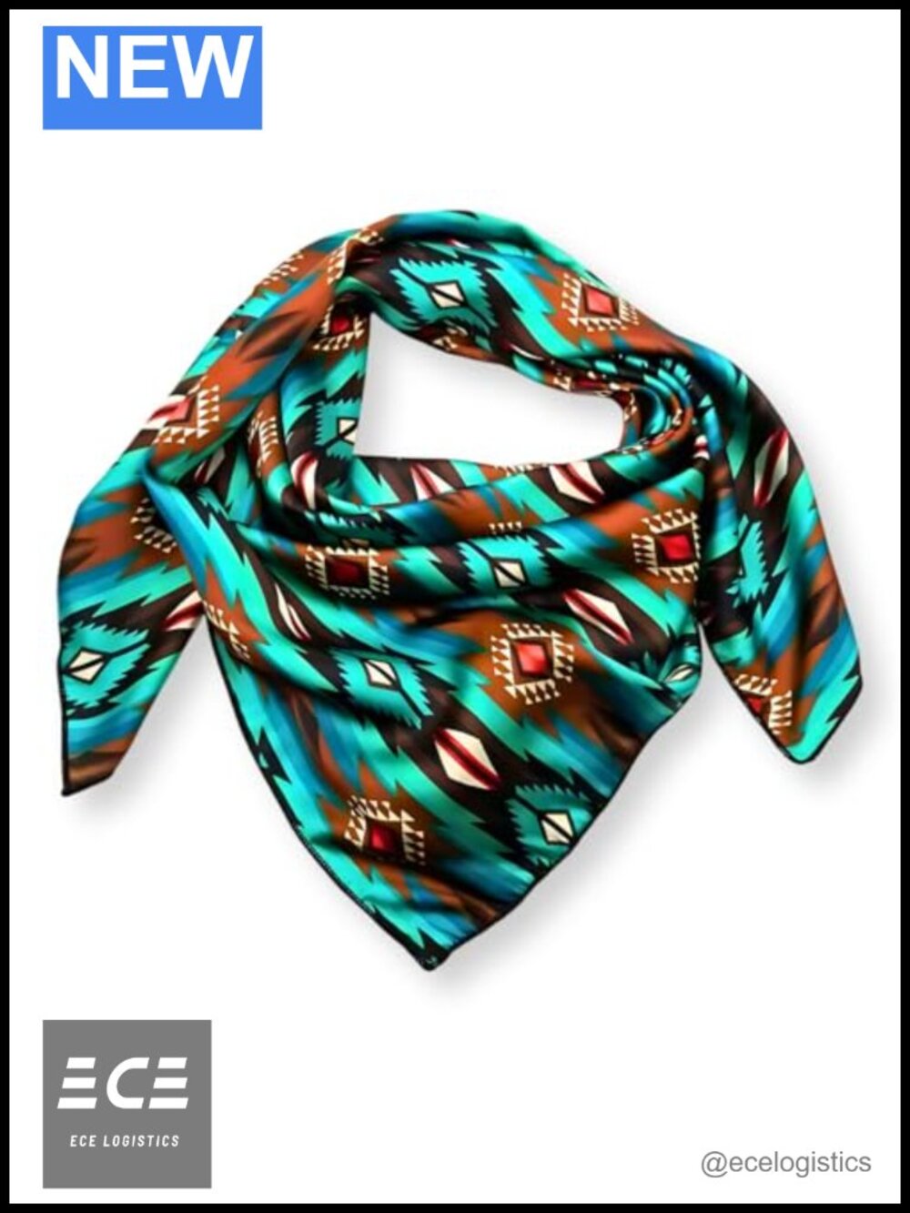 Silk Blend Wild Rag Scarf 36 inch Western Bandana Square Neckerchief